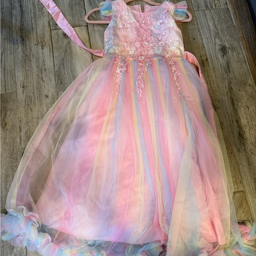 Pastel Rainbow Kids Dress